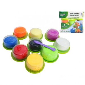 Набір для ліплення з повітряним пластиліном в стаканчиках, 9 кольорів