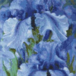 Алмазна мозаїка - "Блакитні іриси" ©Юлія Томеско, 30х40см