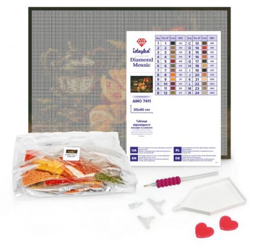 Алмазна мозаїка - "Допитлива одноріжка" з голограмними стразами (AB) ©tanya_bonya, 30х40см