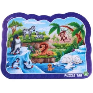 Гра розвиваюча (пазли-вкладиші) "Тварини зоопарку"