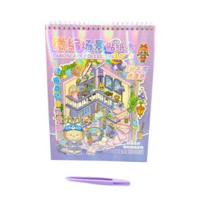 Наліпки дизайн Лабубу 19,5х26 см. Мікс видів