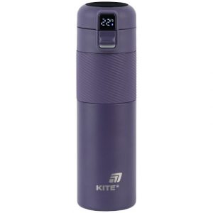 Термос з термодатчиком 450 мл, фіолетовий