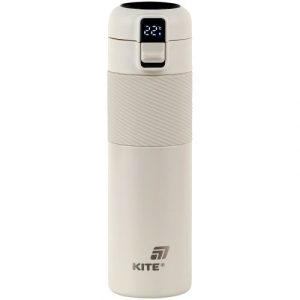 Термос з термодатчиком 450 мл, бежевий