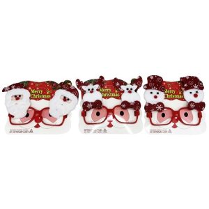Окуляри новорічні "Санта, Сніговик, Олень" мікс