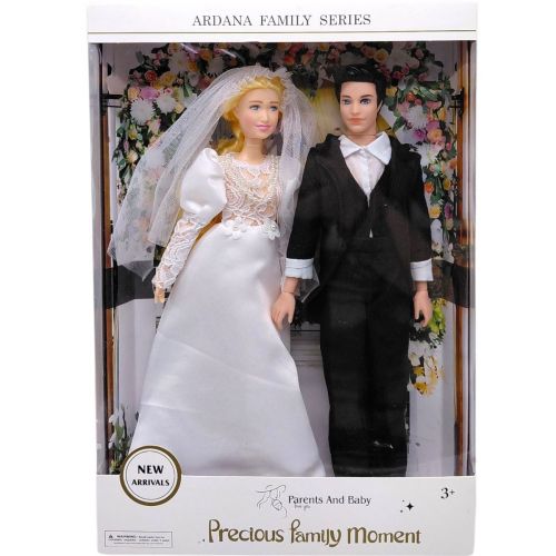 Набір ляльок “Весілля”, висота 30 см, 2 ляльки, шарнірне з’єднання суглобів, знімне взуття