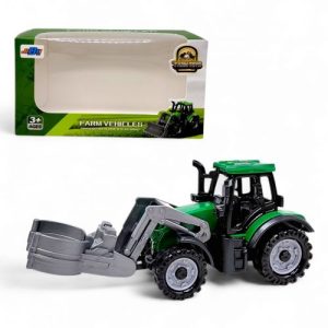 Машинка Спецтехніка. Трактор 10 см (З КЛІЩАМИ)