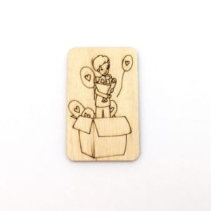 Дерев'яний магніт "Романтика"