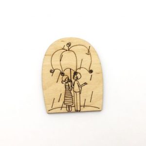 Дерев'яний магніт "Романтика №8"