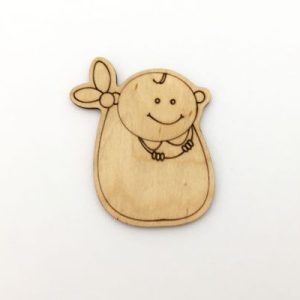 Дерев'яний магніт "Малюк в сумці"