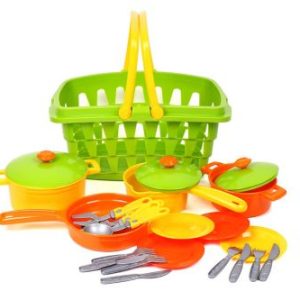 Набір посудкі в кошику "Технок" (19 шт)