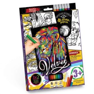 Набір креативної творчості "Оксамитова розфарбування фломастерами VELVET"