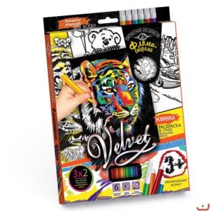Набір креативної творчості "Оксамитова розфарбування фломастерами VELVET"