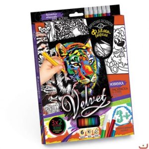 Набір креативної творчості "Оксамитова розфарбування фломастерами VELVET"