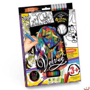 Набір креативної творчості "Оксамитова розфарбування фломастерами VELVET"
