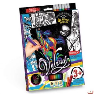 Набір креативної творчості "Оксамитова розфарбування фломастерами VELVET"