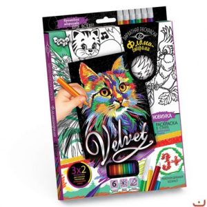 Набір креативної творчості "Оксамитова розфарбування фломастерами VELVET"