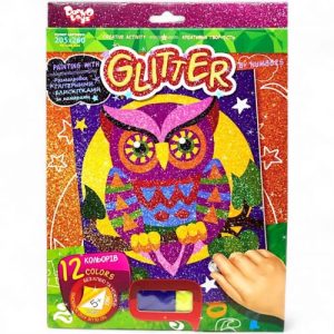 Розфарбування глітером за номерами "Сова"