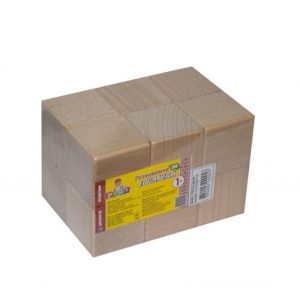 Набір дерев'яних кубиків (незабарвлені), 12 шт