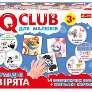 Навчальні пазли IQ-club для малюків "Кумедні звірята" (укр)