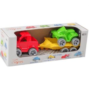 Набір машинок (пікап, квадроцикл і причіп)