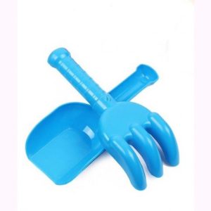 Набір "Лопатка та граблі", маленький (синій)