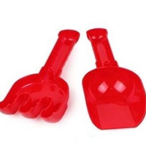 Набір "Лопатка та граблі", маленький (червоний)