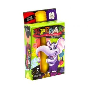 Крейда для малювання на асфальті, 3 кольори (укр)