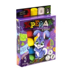 Крейда для малювання на асфальті, 5 кольорів (укр)