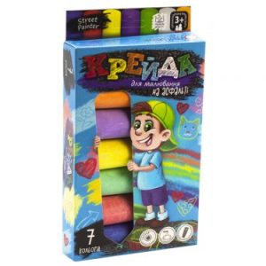 Крейда для малювання на асфальті, 7 кольорів (укр)