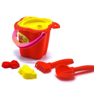 Відро з пісочним набором "Сонечко" (червоне)