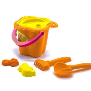 Відро з пісочним набором "Сонечко" (помаранчеве)