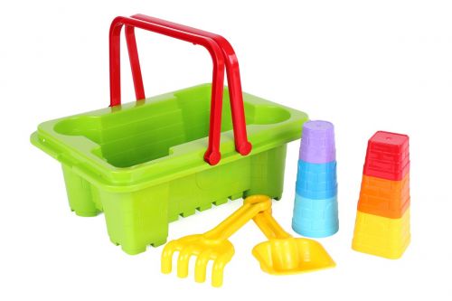 Пісочний набір з кошиком (8 ел)