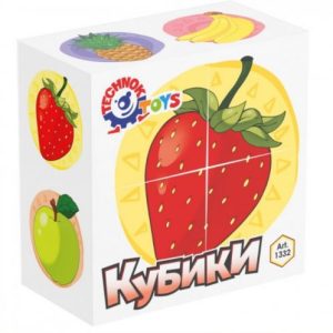 Кубики "Фрукти ТехноК" (4 кубика)