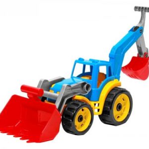 Трактор з двома ковшами ТехноК (блакитний)