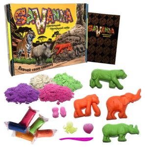Набір для творчості з кінетичним піском і тістом "Savanna"