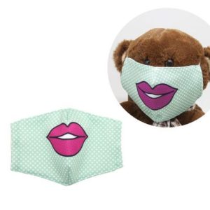 Багаторазова 4-х шарова захисна маска "Губки" розмір 3, 7-14 років (зелений)