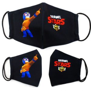 Багаторазова 4-х шарова захисна маска "BRAWL STARS Ель Прімо" розмір 3, 7-14 років
