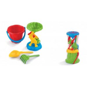 Пісочний набір "Хвиля" млин, відерце, лопатка, граблі