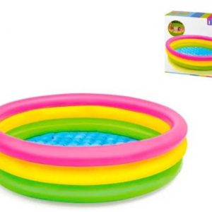 Басейн "Веселка" 3 кільця, розміром 114х25см, обсяг: 136л, вага: 1,2 кг, від 3 до 6 років