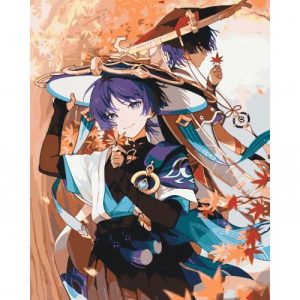 Картина по номерах "Аніме. Скарамучча Блукач" 40x50 см