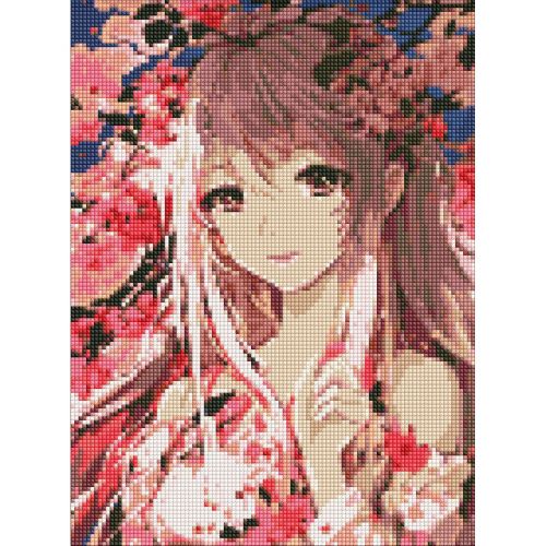 Алмазна мозаїка "Аніме. Весняний настрій" 30х40 см