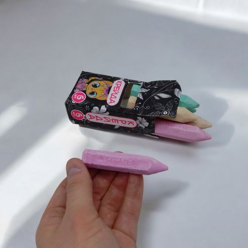 Крейда "Олівець", різнокольорова, 6 штук