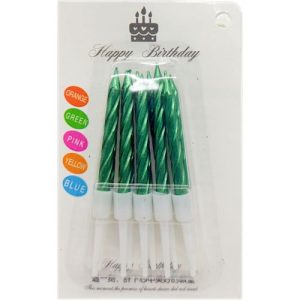 Свічки металік зелені