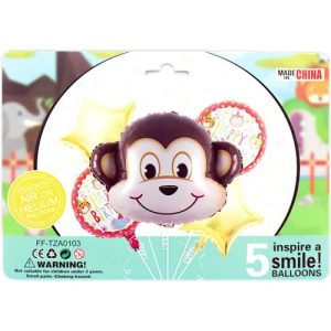 Набір кульок фольгованих "Мавпочка", 5 шт