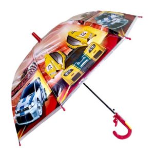 Дитяча парасолька "Машини" (66 см), червоний