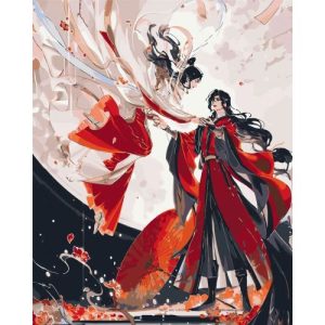 Картина за номерами "Благословення небесного урядника. Аніме" 40х50 см