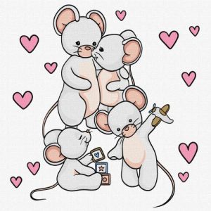 Картина по номерах "Щаслива сімʼя" 25х25 см