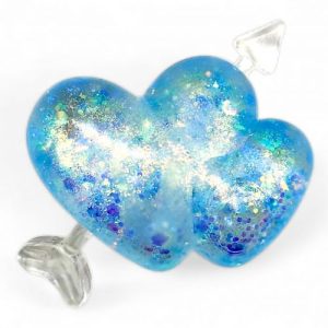 Антистрес жуйка-тягучка "Сердечка" (блакитна)