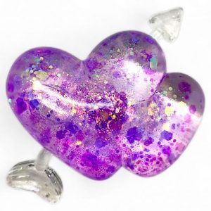 Антистрес жуйка-тягучка "Сердечка" (фіолетова)