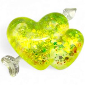 Антистрес жуйка-тягучка "Сердечка" (жовта)